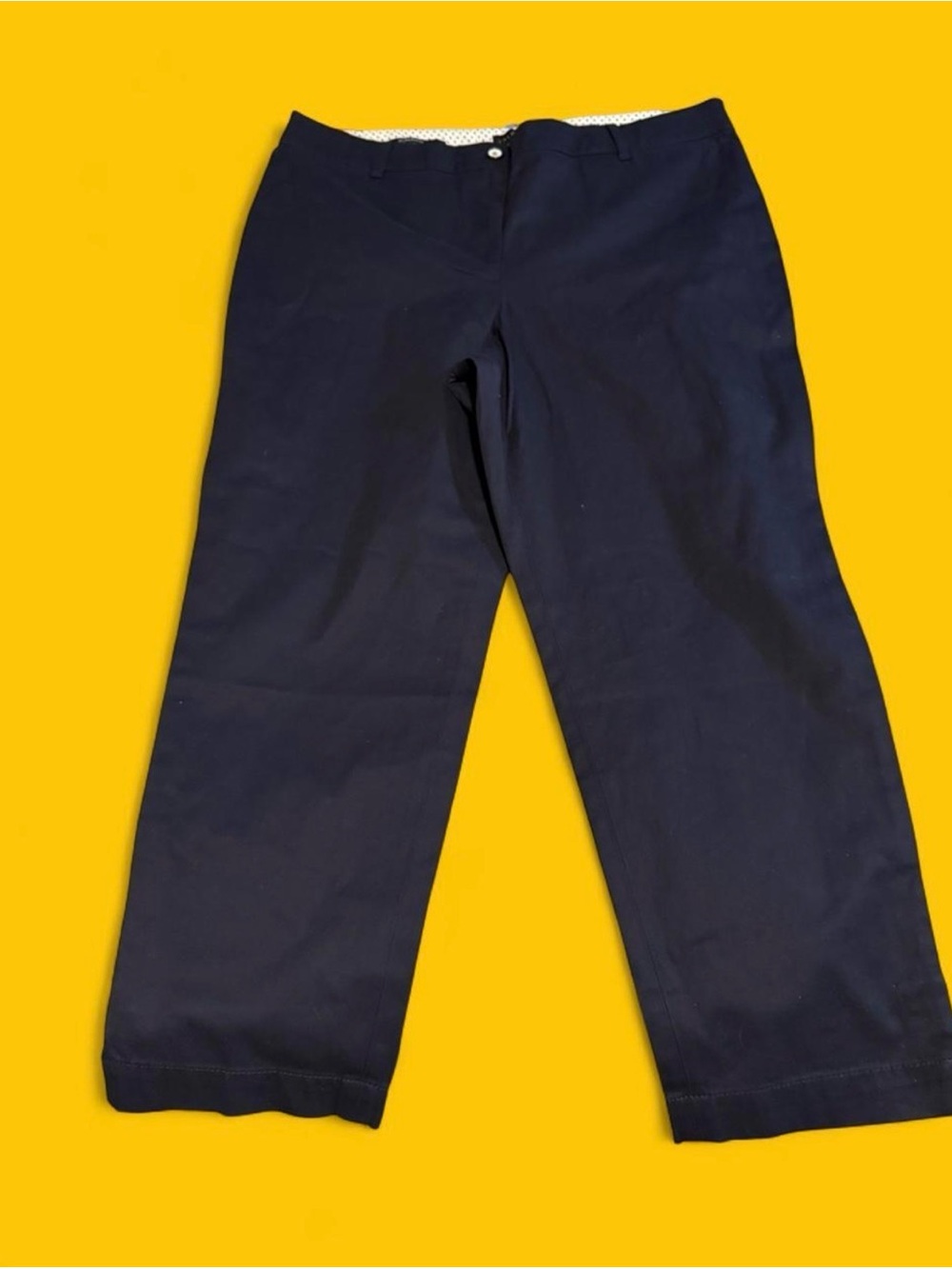 Talbots Navy Blue Perfect Crop Pants NWOT sz 14